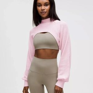 lululemon mock neck cropped sweater